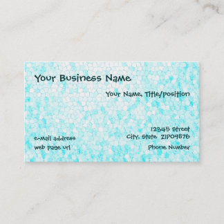 Customisable Aqua Mosaic Pattern Business Cards