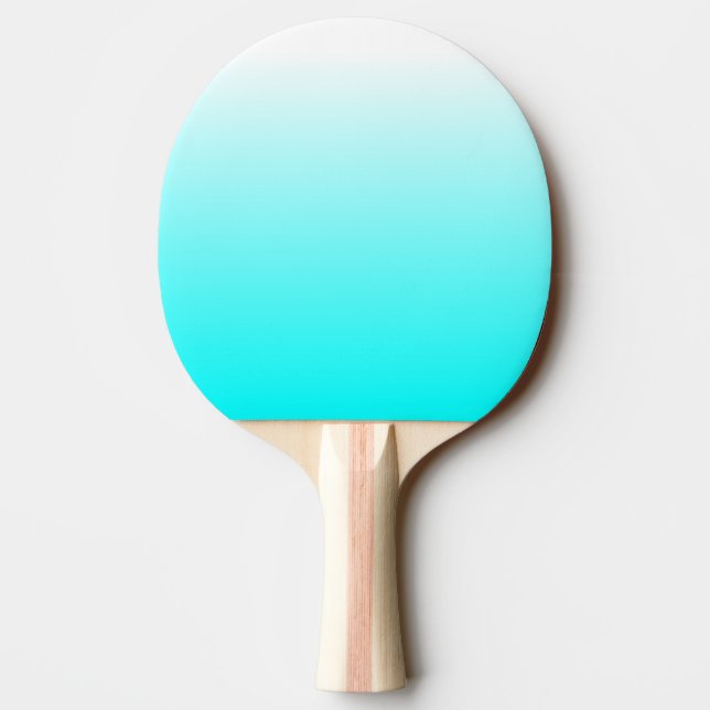 Customisable Aqua Ombre Ping Pong Paddle (Back)
