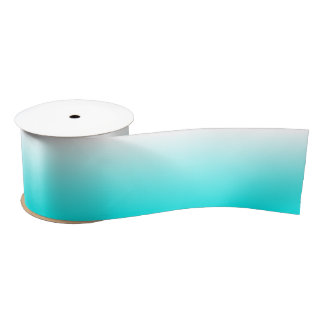 Customisable Aqua Ombre Satin Ribbon