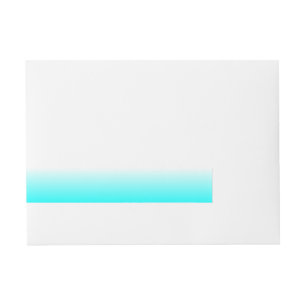Customisable Aqua Ombre Wraparound Address Label