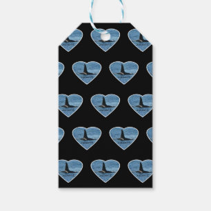 Customisable Aquarius Orca Killer Whale Black Gift Tags
