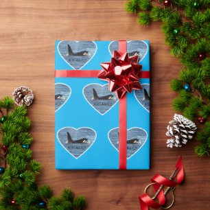 Customisable Aquarius Orca Killer Whale Blue Wrapping Paper