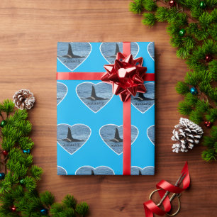Customisable Aquarius Orca Killer Whale Blue Wrapping Paper