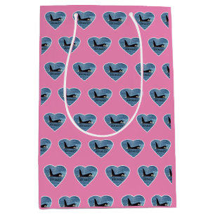 Customisable Aquarius Orca Killer Whale Pink  Medium Gift Bag