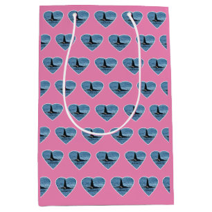 Customisable Aquarius Orca Killer Whale Pink Medium Gift Bag