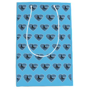 Customisable Aquarius Orca Killer Whale Sky Blue  Medium Gift Bag