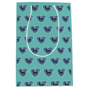 Customisable Aquarius Orca Killer Whale Teal Medium Gift Bag