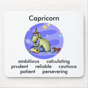 Customisable Aquarius traits Cute Cartoon Zodiac Mouse Mat