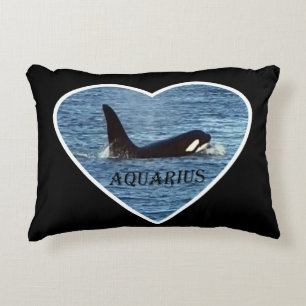 Customisable Aquarius West Coast Orca Killer Whale Decorative Cushion