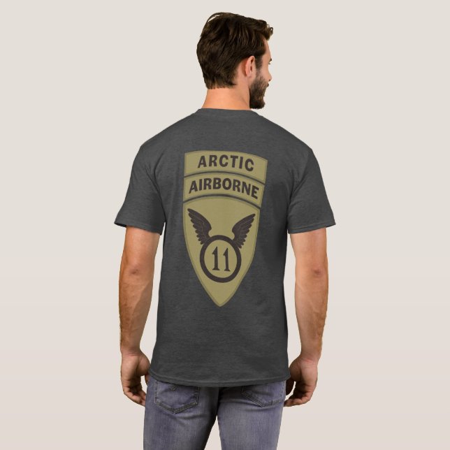 Customisable Arctic Airborne Olive Drab T-Shirt (Back Full)