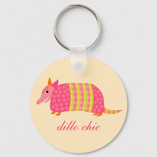 Customisable Armadillo Keychain (Front)