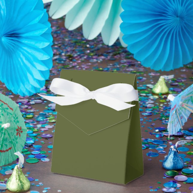 Customisable Army Green Simple Attractive Tent Favour Box (Party)