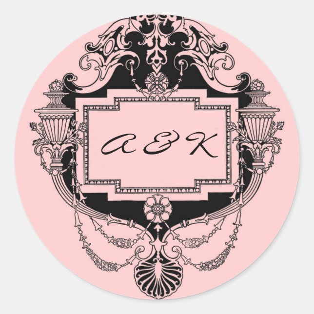 Customisable art nouveau frame sticker (Front)
