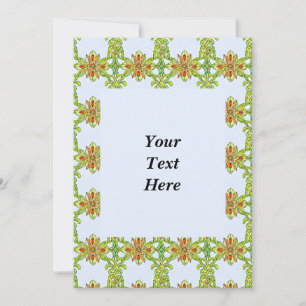 Customisable Art Nouveau Weave Pattern  Invitation