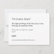 Customisable Art Show Display Cards Labels