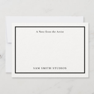 Customisable Artist Thank You Card
