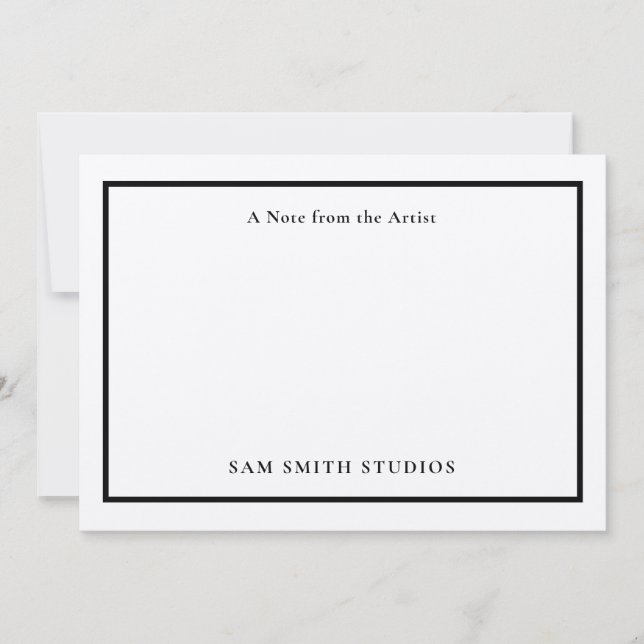 Customisable Artist Thank You Card (Front)