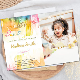 Customisable Artistic Party Invitations for Kids