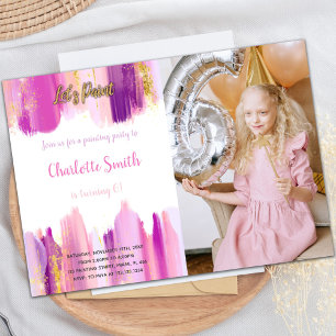 Customisable Artistic Party Invitations for Kids