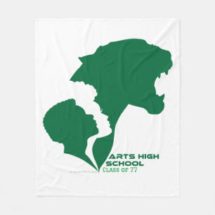 Customisable Arts High School Green Silhouettes Fleece Blanket