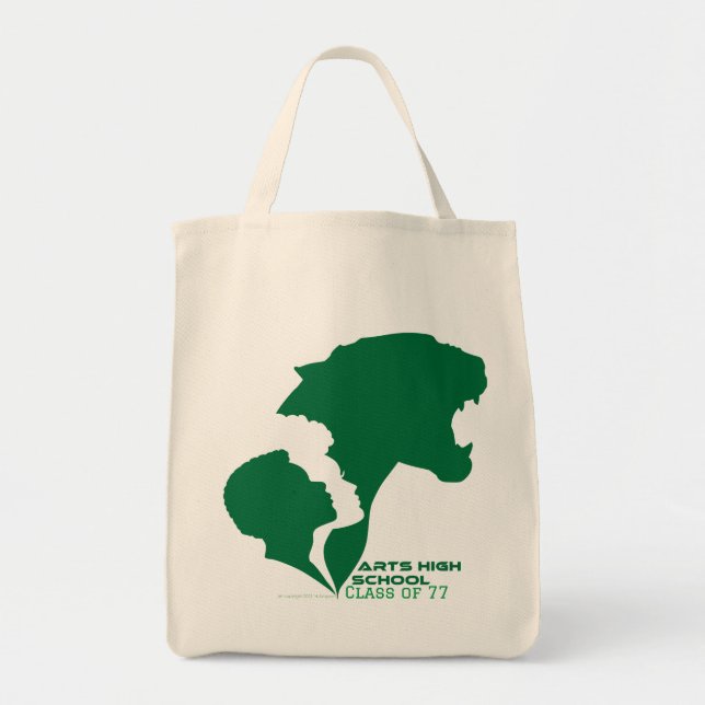 Customisable Arts High School Green Silhouettes Tote Bag (Front)