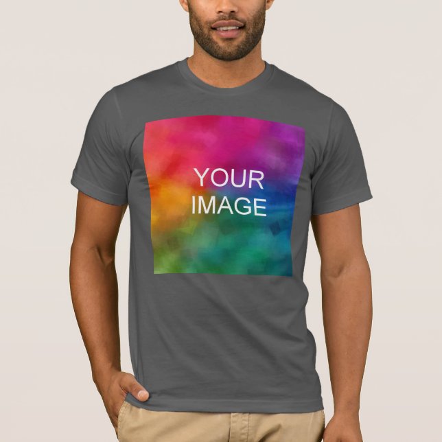 Customisable Asphalt Colour Template Add Image Log T-Shirt (Front)