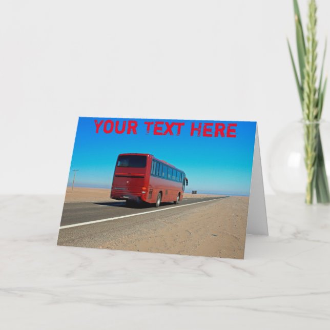 Customisable Atacama bus, Chile Card (Front)