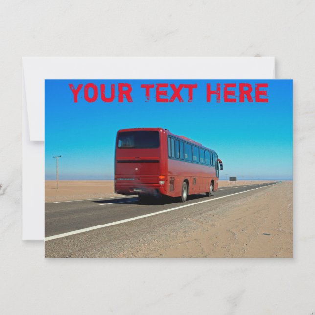 Customisable Atacama bus, Chile card (Front)