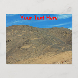 Customisable Atacama geoglyphs postcard