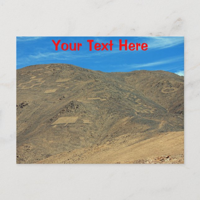 Customisable Atacama geoglyphs postcard (Front)