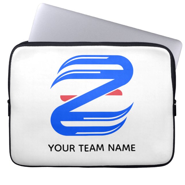 Customisable Athletic Letter Z Team Laptop Sleeve (Front)