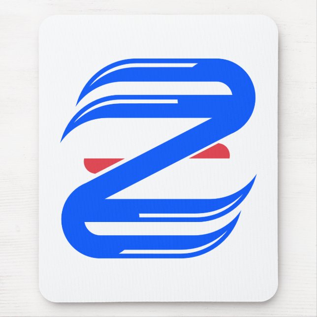 Customisable Athletic Letter Z Team Mouse Mat (Front)
