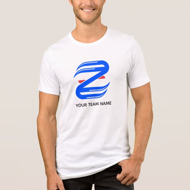 Customisable Athletic Letter Z Team Tri-Blend Shirt (Front)