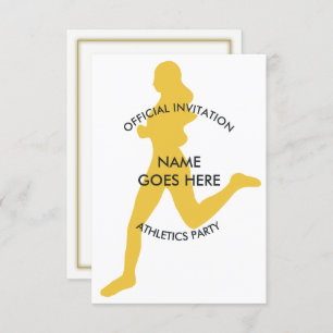 Customisable Athletics Party Invitation