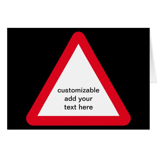 Customisable Attention Sign (Front Horizontal)