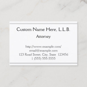Customisable Attorney Business Card