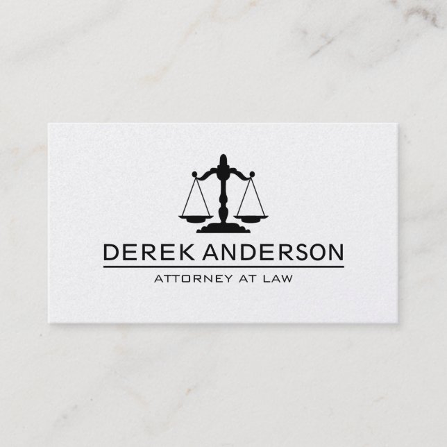 Customisable Attorney Business Cards (Front)