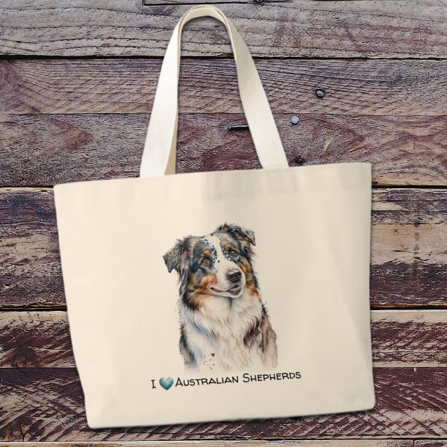 Customisable Australian Shepherd canvas tote (Creator Uploaded)