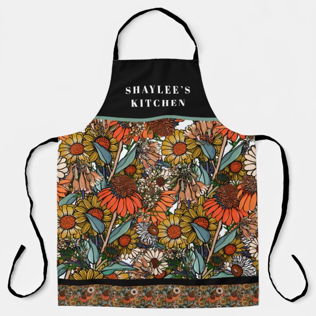 Customisable Australian Wildflower Garden Apron (Front)