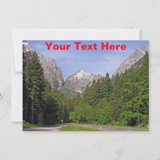 Customisable Austrian Alps card (Front)