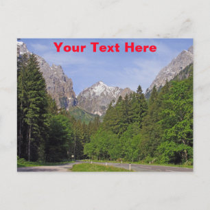 Customisable Austrian Alps Postcard