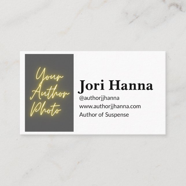 Customisable Author Business Card (Front)