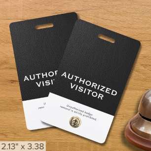 Customisable Authorised Visitor Badge ID Badge