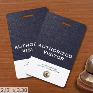 Customisable Authorised Visitor Badge ID Badge