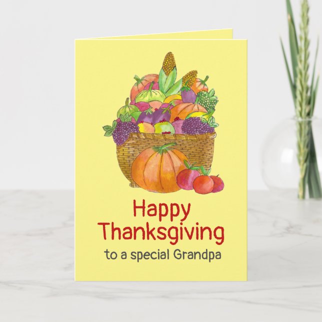 Customisable Autumn Harvest Thanksgiving  Card (Front)