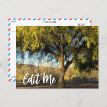 Customisable Autumn Leaf Postcard