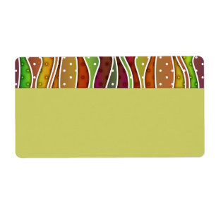 Customisable AUTUMN STRIPES LABEL - NAME TAG