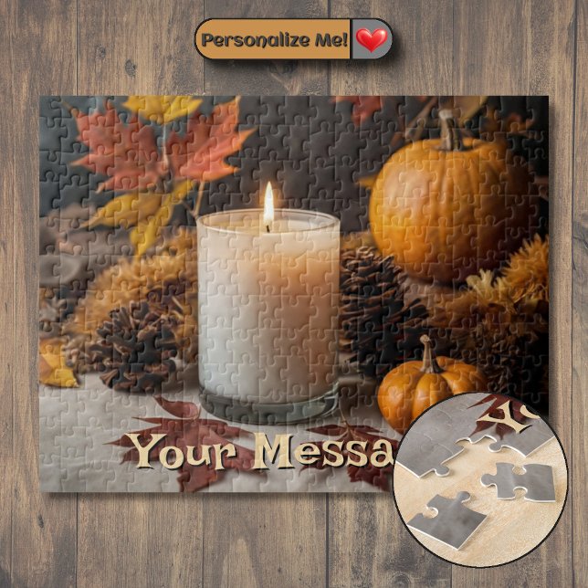 Customisable Autumn-Themed Jigsaw Puzzle (Customizable Autumn-Themed Jigsaw Puzzle)