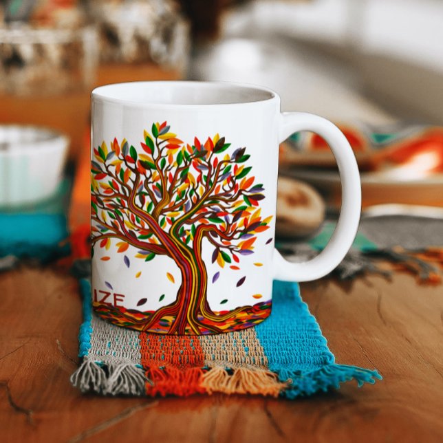 Customisable Autumn Tree Warm Colours Fall Artwork Coffee Mug (Creator Uploaded)