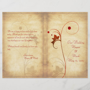 Customisable Autumn Wedding Program